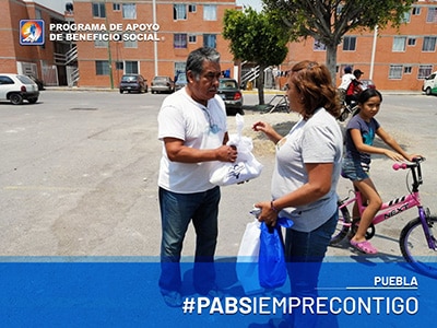 PABS entrega de despensas Puebla